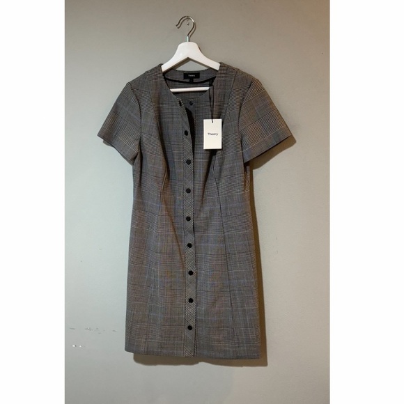 Theory Easy Snap Shift Dress. - Picture 6 of 8